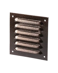 Решетка вентиляционная 125x125 металлическая цвет коричневый Ore