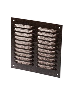 Решетка вентиляционная GM1919B 195x195 мм металл цвет коричневый Ore