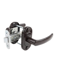 Ручка на планке с защелкой для калитки ЗЩ2.04 медь Зенит