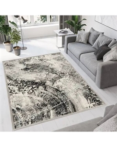 Ковер вискоза Рим 1028X 120x180 см цвет черный Ctim