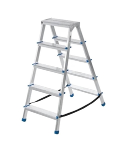 Стремянка алюминиевая двухсторонняя STR2-AL-5 5 ступеней, максимальная нагрузка 150 кг Ladderbel