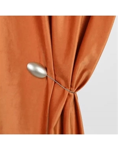 Подхват для штор Овалы магнитный 6 см металл цвет никель Без бренда