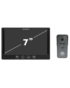 Комплект видеодомофона 94712HA+94208-1080PBL 7" цвет черный Skybeam
