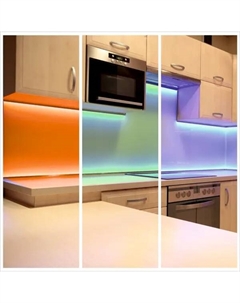 Комплект светодиодной ленты для подсветки рабочей зоны SMD5050 12В 10 мм 3м 6 Вт/м 30диод/м 390 лм/м 6500 К RGBW Apeyron