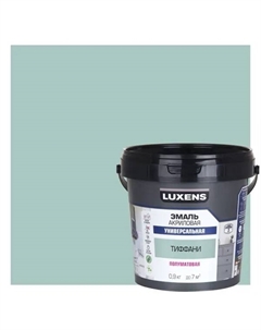 Эмаль универсальная цвет тиффани полуматовая 0.9 кг Luxens