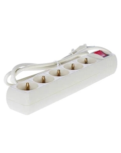 Удлинитель бытовой 5 розеток с заземлением 3x1 мм 1.5 м 3500 Вт цвет бежевый Skybeam