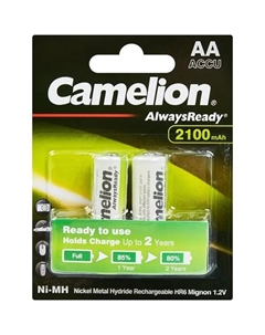 Аккумулятор Always Ready NH-AA2100ARBP2 Ni-Mh HR6 AA 2100 мАч 1.2В 2 шт. Camelion