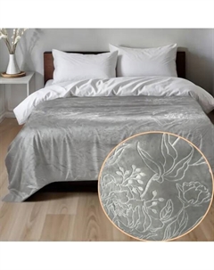 Покрывало Bouquet 240x260 см велсофт цвет серый Без бренда