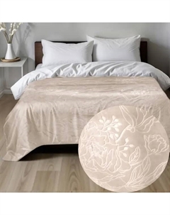 Покрывало Bouquet 240x260 см велсофт цвет кремовый Без бренда