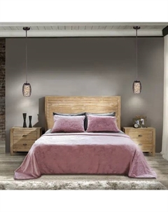 Покрывало Bouquet 240x260 см велсофт цвет темно-розовый Без бренда