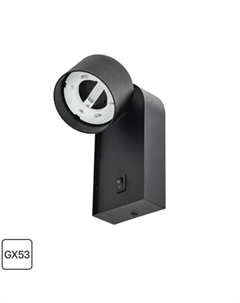 Спот поворотный 4041 1 лампа GX53 2 м² цвет черный Iek