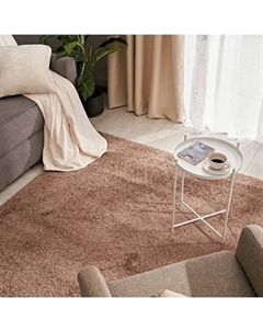 Ковер полипропилен Shaggy Bosfor 160x230 см цвет темно-коричневый Inspire