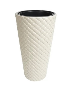 Кашпо Ротанг ø34 h63 см v42 л пластик кремовый Idea