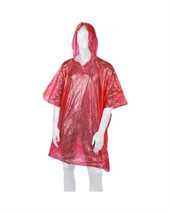 Плащ-дождевик пончо ГП1-3-К цвет красный размер универсальный Без бренда