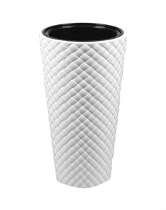Кашпо Ротанг ø34 h63 см v42 л пластик белый Idea