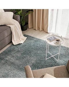 Ковер полипропилен Shaggy Bosfor 160x230 см цвет светло-голубой Inspire