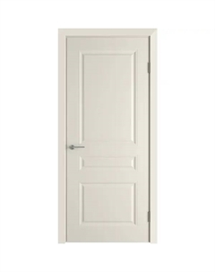 Дверь межкомнатная глухая Стелла 90x200 см эмаль цвет слоновая кость с замком и петлями Vfd