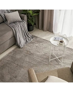 Ковер полипропилен Shaggy Bosfor 60x110 см цвет светло-серый Inspire