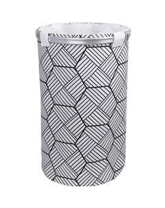 Корзина для белья Fixsen FX-1033B на завязках 80 л цвет белый чёрный