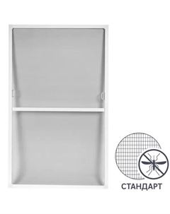 Рамочная москитная сетка 110x73 см к окну ПВХ 120x80 см белая Без бренда