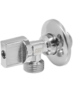 Кран шаровой угловой DN15 PN10 1/2" НР латунь ручка флажок ИС.080441 Mpf