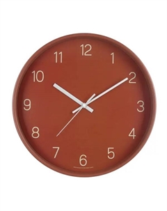 Часы настенные круглые пластик цвет терракотовый бесшумные ø30 см Troykatime