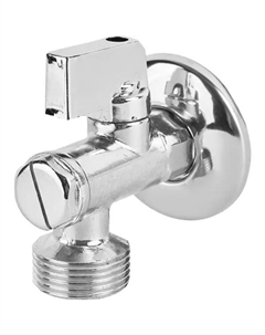 Кран шаровой угловой DN15 PN10 1/2"x3/4" НР латунь ручка флажок ИС.080355 Mpf