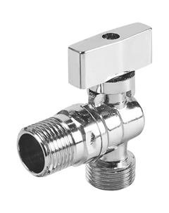 Кран шаровой угловой DN15 PN10 1/2" НР латунь ручка флажок ИС.080436 Mpf