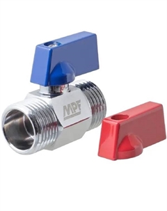 Кран шаровой прямой DN15 PN16 1/2" НР латунь ручка флажок Mpf