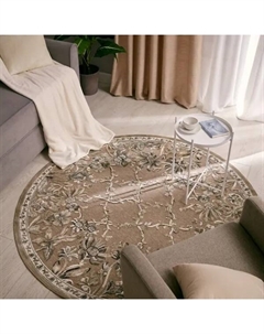 Ковер вискоза Genova 262/652590 ø160 см круглый цвет бежевый Ragolle