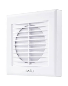 Вентилятор осевой вытяжной BAF-EX-100 D158 мм 31 дБ 80 м3/ч обратный клапан цвет белый Ballu