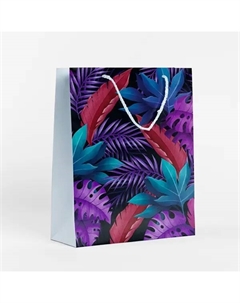 Пакет подарочный Яркие эмоции 25.5x36x8 см цвет сиреневый Симфония