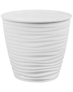 Горшок цветочный Saffron ø17.6 h16.2 см v2.6 л полипропилен белый Homwer