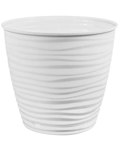 Горшок цветочный Saffron ø26.7 h24.5 см v9.1 л полипропилен белый Homwer