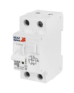 Дифференциальный автомат Opti Din 2P C25 А 30 мА 4.5 кА АС D63-22C25-AC-У3 Кэаз