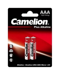 Батарейка Plus Alkaline LR03-BP2 алкалиновая LR03-BP2 AAA 2 шт. Camelion
