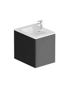 Тумба под раковину AM.PM Struktura M9SFHX0602BMHS, подвесная 60 см, 2 ящика, цвет черный Am.pm.