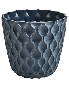 Горшок для цветов Wave ø14.5 см v1.4 л пластик цвет вулканический серый Ingreen