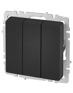 Выключатель встраиваемый Brite 3 клавиши цвет графит Iek