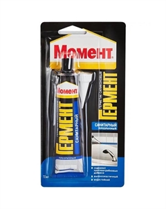 Герметик санитарный прозрачный 70 мл Момент