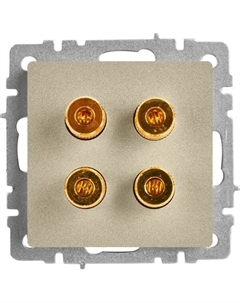 Аудио розетка встраиваемая Brite РА10-БрШ цвет шампань Iek