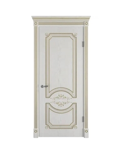 Дверь межкомнатная глухая Милана 70x200 см ПВХ цвет дуб бьянко с замком и петлями Vfd