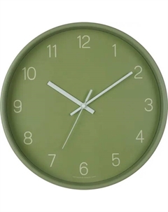 Часы настенные круглые пластик цвет оливковый бесшумные ø31 см Troykatime