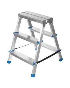 Стремянка алюминиевая двусторонняя STR2-AL-3 3 ступени, максимальная нагрузка 150 кг Ladderbel