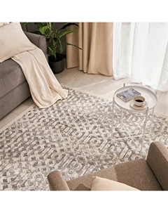 Ковер вискоза Рим 722W 75x150 см цвет светло-серый Ctim