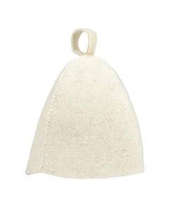 Шапка для бани войлок цвет белый Без бренда