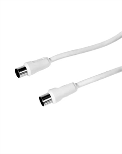 Удлинитель антенный штекер-штекер 20 м, цвет белый Oxion