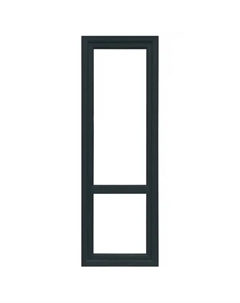 Балконная дверь ПВХ 2130x700 мм (ВхШ) правая однокамерный стеклопакет цвет белый/серый антрацит Века