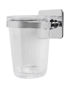 Стакан подвесной для зубных щёток Fixsen Square одинарный прозрачный