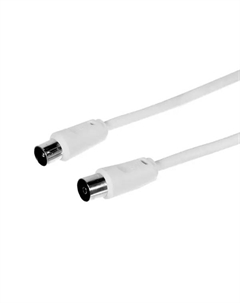 Удлинитель антенный штекер-гнездо 2 м, цвет белый Oxion